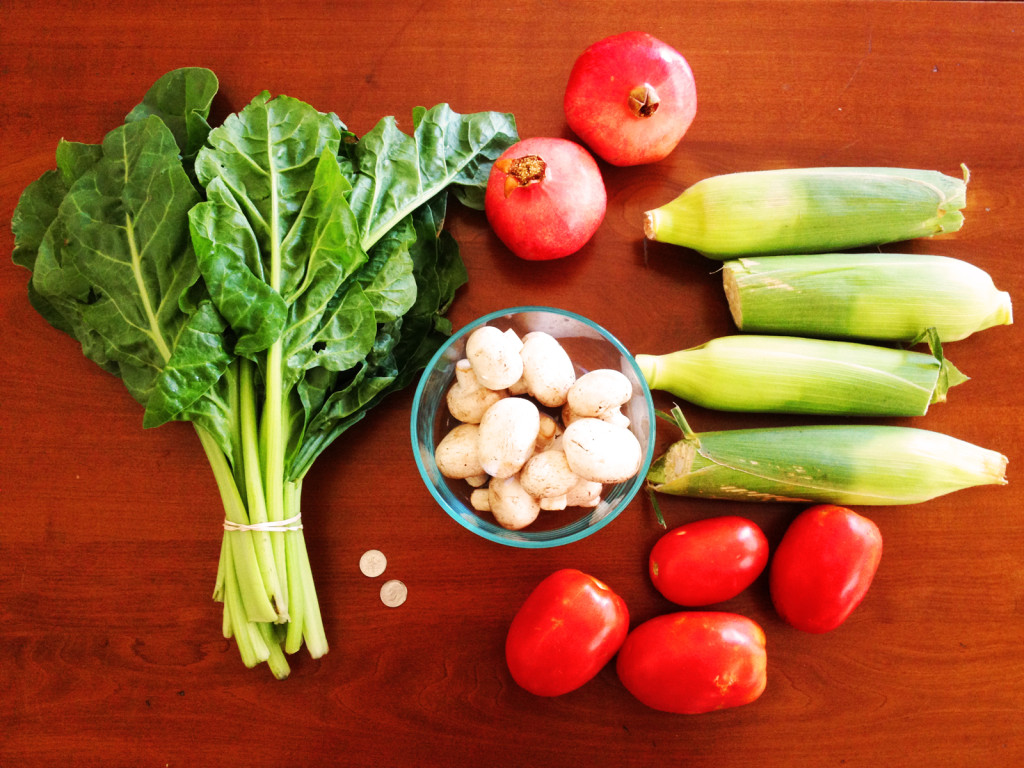 Items bought for under $10 at the Sacramento Central Farmers Market. Photo © Ben Young Landis