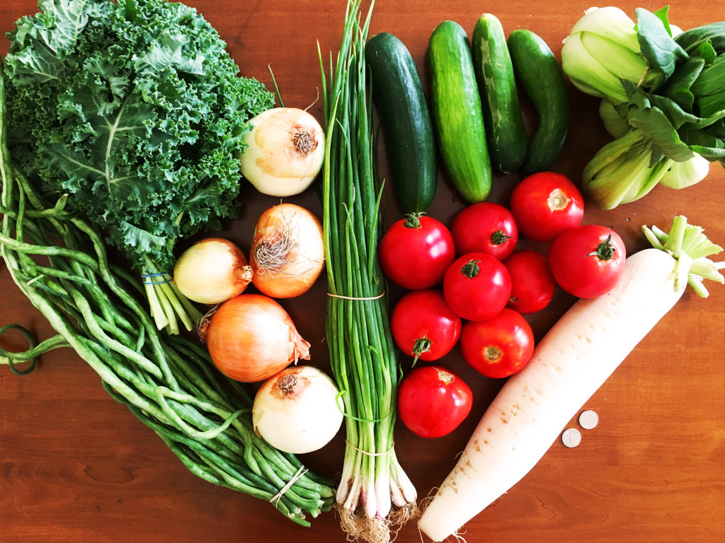 Items bought for under $10 at the Sacramento Central Farmers Market. Photo © Ben Young Landis