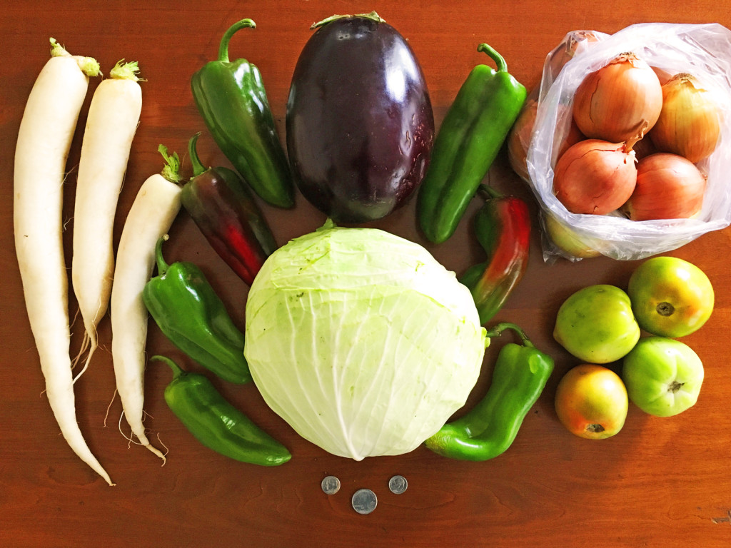 Items bought for under $10 at the Sacramento Central Farmers Market. Photo © Ben Young Landis